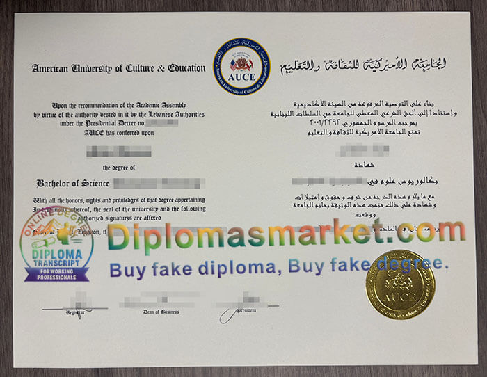 American University of Culture Education degree