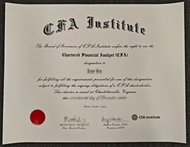 Making for a copy of my Chartered Financial Analyst certificate.