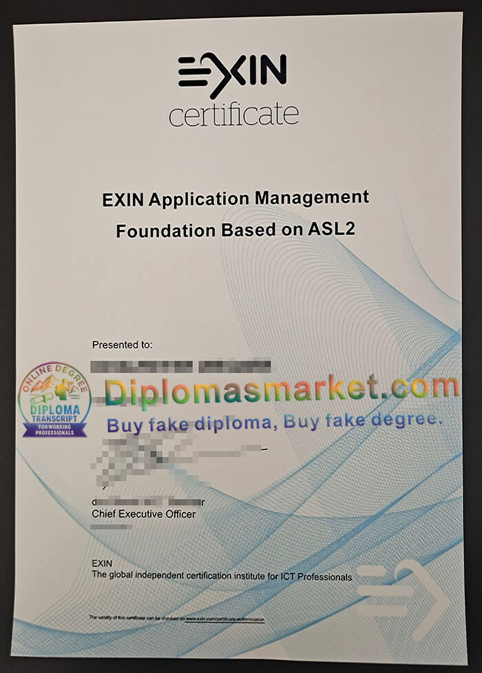 EXIN certificate