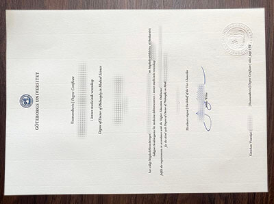 Make Göteborgs Universitet diploma